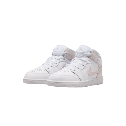 Nike Kids' Air Jordan 1 Mid Se Shoes - White / Field Silver