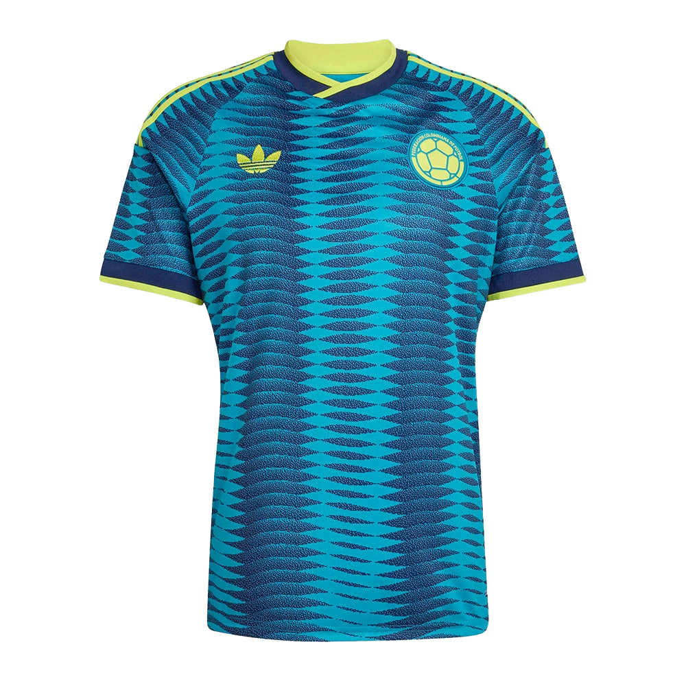 Adidas Men's Colombia 26 Away Jersey Apparel - Team Navy Blue 2 / Mystery Petrol
