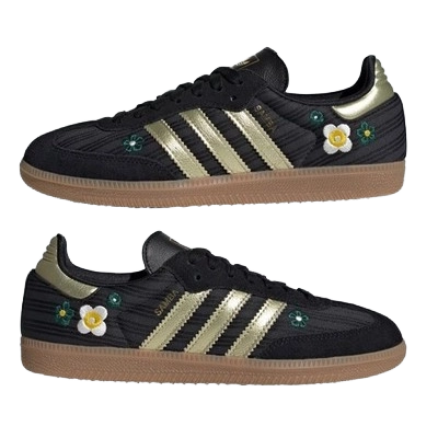 Adidas Women's Samba Og Liberty London Shoes - Core Black / Gold Metallic / Gum