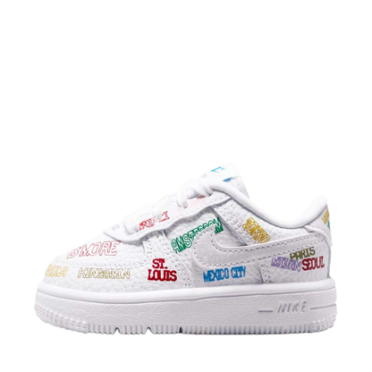 Nike Kids' Force 1 Low World Tour Shoes - White / White