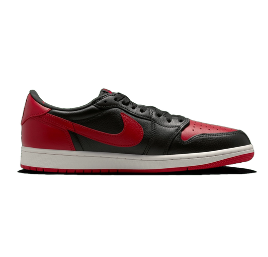 Nike Men's Jordan 1 Retro Low Og Banned Shoes - Black / Varsity Red / Summit White