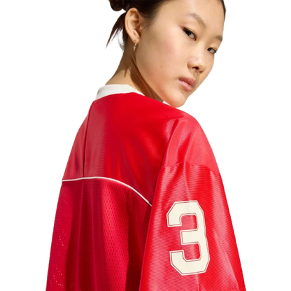Adidas Women's Originals Cropped Soccer Jersey Apparel - Pure Ruby