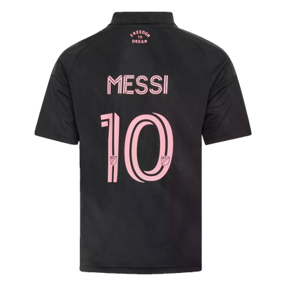 Adidas Kids' Inter Miami Cf 26/27 Away Jersey Messi Apparel - Black / Bliss Pink