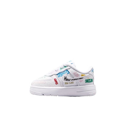 Nike Kids' Force 1 Low World Tour Shoes - White / White