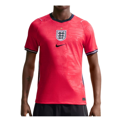 Nike Men's England 2026 Stadium Away Dri-Fit Football Replica Shirt Apparel - Speed Red / Obsidian / White