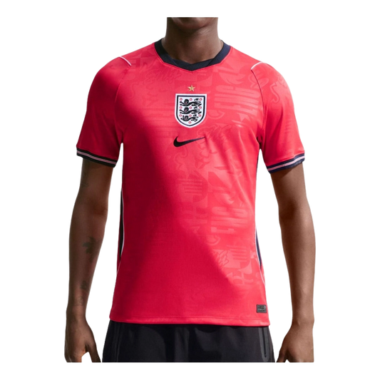 Nike Men's England 2026 Stadium Away Dri-Fit Football Replica Shirt Apparel - Speed Red / Obsidian / White