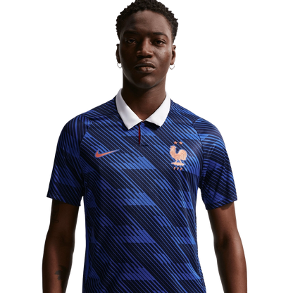 Nike Men's Fff 2026 Stadium Home Dri-Fit Soccer Replica Jersey Apparel - Game Royal / Blackened Blue / White / Metallic Copper