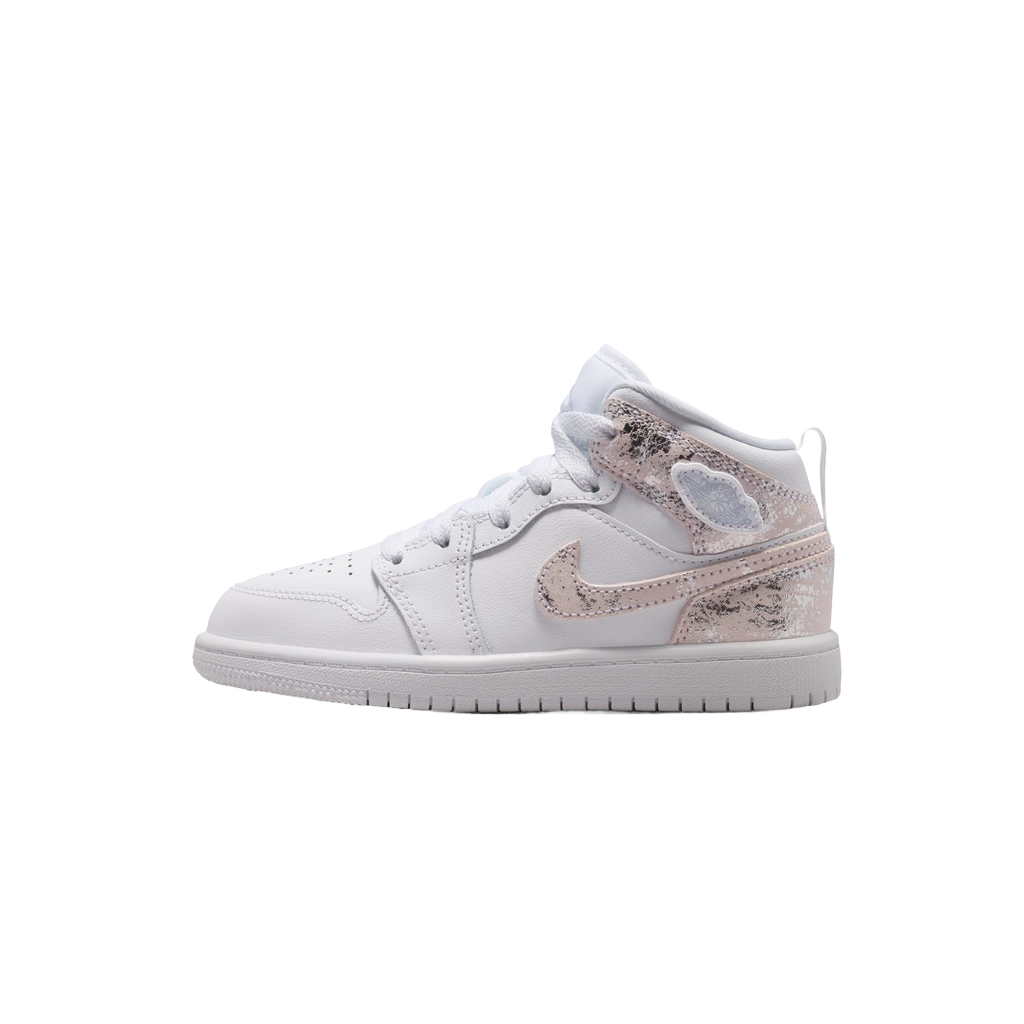 Nike Kids' Air Jordan 1 Mid Se Shoes - White / Field Silver