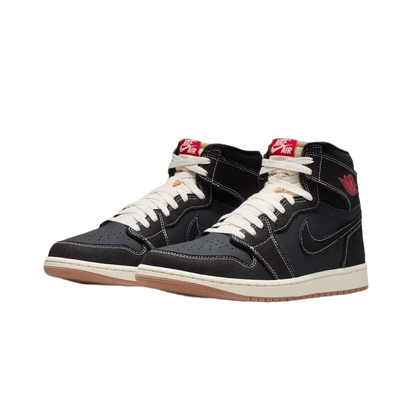 Nike Men's Air Jordan 1 Retro High Og Flight Club Shoes - Black / Sail / Gum Medium Brown / University Red