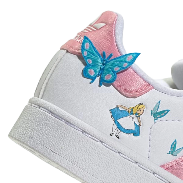 Adidas Kids' Disney Superstar Ii Comfort Closure Shoes Shoes - Cloud White / Light Pink / Lucid Aquamarine