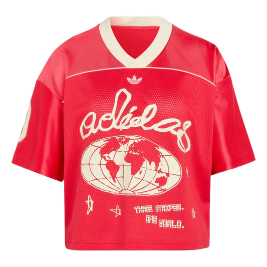 Adidas Women's Originals Cropped Soccer Jersey Apparel - Pure Ruby