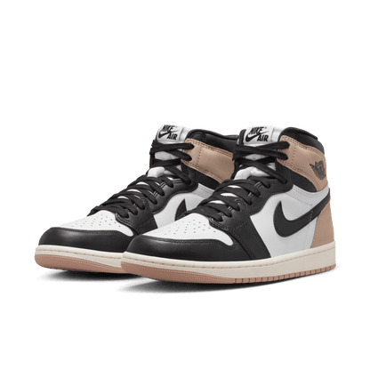 Nike Women's Air Jordan 1 Shoes - Black / Legend Medium Brown / White
