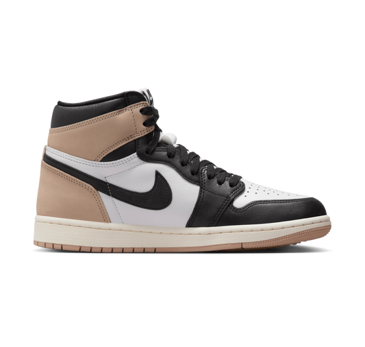 Nike Women's Air Jordan 1 Shoes - Black / Legend Medium Brown / White